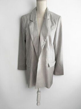 RACHEL ZOE Gray Plaid Blazer Jacket Size XL
